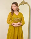 KF 2108 Kalaai Mull Chanderi Aanarkali Kurti Set